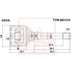 TYIR-MCU10, ШРУС внутренний правый 25x34x23