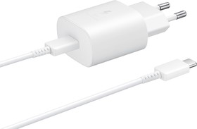 Фото 1/10 Сетевое зарядное устройство Samsung Adapter 25W Type C с кабелем White (EP-TA800XWEGWW)