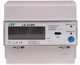 LE-03MP, Счетчик электроэнергии; цифровой,монтажный; на DIN-рейку; 50Гц