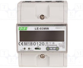 LE-03MW, Счетчик электроэнергии; цифровой,монтажный; на DIN-рейку; 50Гц