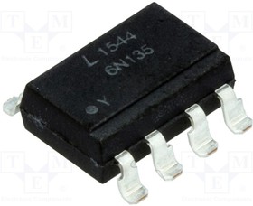 6N135S-TA1-L, Оптрон, SMD, Каналы 1, Вых транзисторный, 1кВ/мкс, Uизол 5кВ