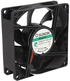 Фото 1/2 PF80252V1-1000U-A99, DC Fans Axial Fan, 80x80x25mm, 24VDC, 60CFM, 0.41"H2O, Vapo, Auto Restart, High Airflow