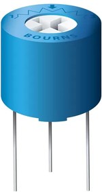 Фото 1/2 3339P-1-501, Trimmer Resistors - Through Hole 500ohm 5/16" Rnd 4Turn Cermet