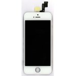 Дисплей (экран) в сборе с тачскрином для iPhone 5S/SE белый (Premium LCD)