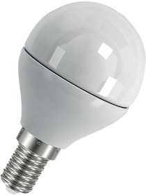 Фото 1/2 4058075579620, Лампа светодиодная LED 7 Вт E14 3000К 560Лм шарик 220 В (замена 60Вт) OSRAM