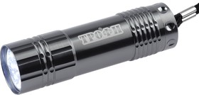 Фото 1/6 Светодиодный фонарь Трофи TM9-box12 ручной на батарейках промо-бокс 12шт алюминиевый