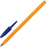 Ручка шариковая BIC "Orange", СИНЯЯ, корпус оранжевый, узел 0,8 мм ...