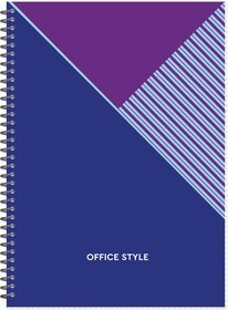 Фото 1/3 Бизнес-тетрадь А4,96л,обл.карт, греб,кл,Attache Economy,Office Style,синяя