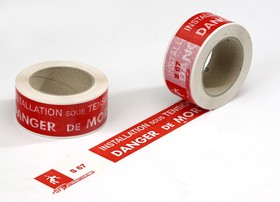 S67, Red Acrylic 100m Lane Marking Tape, 50mm Thickness