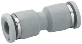 2121508000, QR1-S-RSK Series Straight Fitting, Push In 8 mm to Push In 8 mm, Tube-to-Tube Connection Style