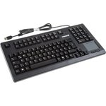 G80-11900LUMDE-2, Wired USB Compact Touchpad Keyboard, QWERTZ, Black