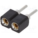 DS1002-01-1*2V13-JK, Панелька SIL, PIN 2, позолота, полиэфир, UL94V-0 ...