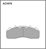 ACV078KHD, Колодки дискового тормоза D43 (пер/зад) VOLVO WVA29174 / Nippon