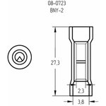 08-0723, Соединительная гильза изолированная L-27.3 мм нейлон 1.5-2.5 мм² ...