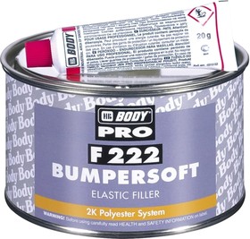 Фото 1/2 2220200001, Шпатлевка по пластику Body Pro F222 BumperSoft1 кг