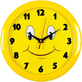 Часы настенные аналоговые Бюрократ WALLC-R81P D23см желтый (WALLC-R81P23/YELLOW)