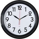 Часы настенные аналоговые Бюрократ WALLC-R86P D35см черный/белый (WALLC-R86P35/BLACK)