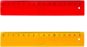 Линейка Silwerhof 160193-1 Народная коллекция пластик дл.15см ассорти