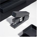 Степлер Deli ENS081BLACK Nusign 24/6 26/6 (25листов) черный 100скоб коробка