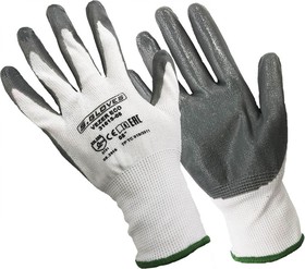 Нейлоновые перчатки с нитриловым покрытием VEZER ECO размер 08 31615-08