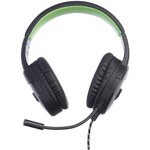 H00002288, Гарнитура игровая Harper Gaming GHS-X15, проводная, 2,4м, черный / зеленый