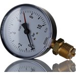 G 1/2 Analogue Pressure Gauge 6bar Bottom Entry, 9022708, 0bar min., 111.10