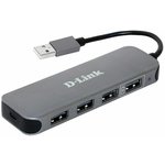 DUB-H4/E, USB Hub, Mini USB-B Socket, 2.0, USB Ports 4, USB-A Socket