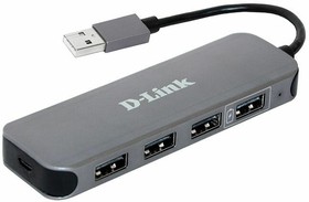 Фото 1/5 DUB-H4/E, USB Hub, Mini USB-B Socket, 2.0, USB Ports 4, USB-A Socket