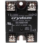 DC100D100, Solid State Relay, 100 A Load, Surface Mount, 72 V dc Load ...