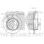203657, Диск тормозной OPEL Omega B (94-03) задний (1шт.) NK