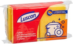 Фото 1/4 Губки для посуды Luscan 90х65х38 мм 2 шт/уп