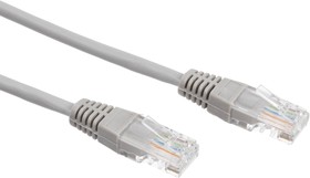 Фото 1/3 Патч-корд 0,5м серый 5E RJ-45 кабель сетевой для интернета (10 шт.)