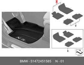 51472451585, К-т ковров Пд, X4 G02