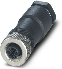 Фото 1/3 1404642, Circular Connector, 4 Contacts, Cable Mount, M12 Connector, Socket, Female, IP67, SACC Series