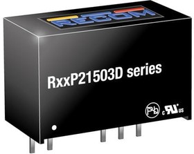 Фото 1/3 R15P21503D, Isolated DC/DC Converters - Through Hole 2W 15Vin 15/-3Vout 93/-185mA