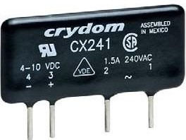 Фото 1/2 CX241R, Solid State Relay - 4-10 VDC Control - 1.5 A Max Load - 12-280 VAC Operating - Random Turn-On - PCB Mini-SIP Moun ...