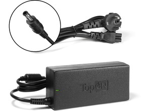 Блок питания (сетевой адаптер) TopOn для ноутбуков Samsung 19V 4.74A 90W 5.5x3.0 мм с иглой черный, с сетевым кабелем