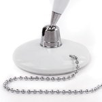 BRAUBERG ballpoint pen "Stand Pen White 1", BLUE, chain, white body ...