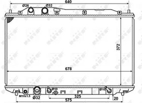 58379, Радиатор охлаждения HONDA CIVIC VII 04-05, CIVIC VIII 06-,