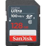 SDSDUNR-128G-GN3IN, Флеш карта SD 128GB SanDisk SDXC Class 10 UHS-I U1 Ultra 100MB/s