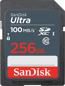 SDSDUNR-256G-GN3IN, Флеш карта SD 256GB SanDisk SDXC Class 10 UHS-I U1 Ultra 100MB/s