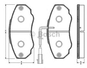 0986TB2432, Колодки тормозные FIAT Ducato (02-) передние дисковые (4шт.) BOSCH