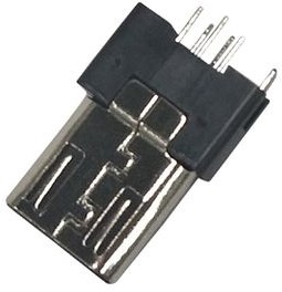 RND 205-01059, Micro USB-B Connector 2.0, Plug, Straight, 5 Poles