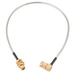 Coaxial cable, SMA plug (angled) to SMA jack (straight), 50 Ω, 0.085" CONFORMABLE, grommet black, 304.8 mm, 65503603230508
