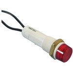 L024500MAA, Светодиодный индикатор в панель, Красный, 230 В AC, 7.1 мм, 3 мА ...