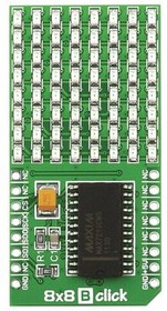MIKROE-1307, 8x8 B Click Blue LED Matrix Development Board 5V