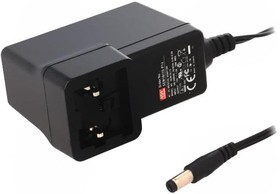 Фото 1/4 GEM18I15-P1J, 18W Plug-In AC/DC Adapter 15V dc Output, 1.2A Output