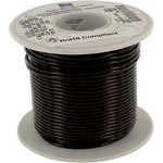 5857 BK005, Hook-up Wire 18AWG 19/30 PTFE 100ft SPOOL BLACK