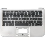 Клавиатура (топ-панель) для ноутбука HP ENVY X2 черная с серебристым топкейсом