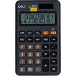 Калькулятор карманный Deli EM120,12р, дв. пит, 118x70мм,темно-серый